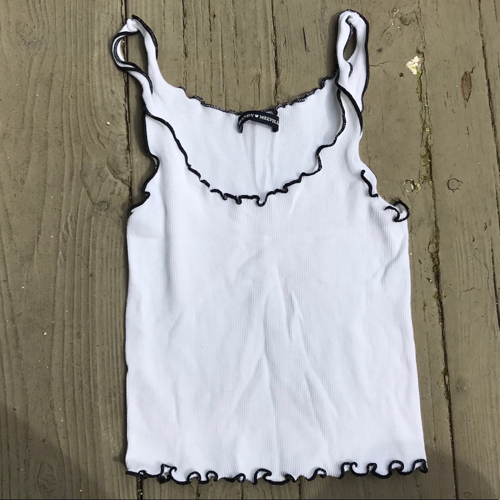 white tank top